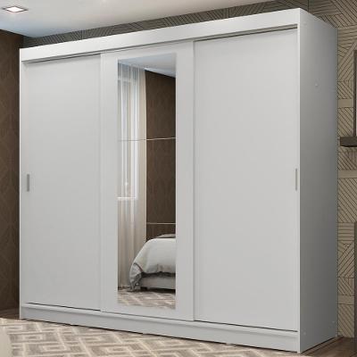 Guarda-roupa 3 Portas de Correr com Espelho 3 Gavetas Madesa