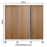 Guarda-Roupa Royale 100% MDF 3 Portas de Correr 8 Pés Madesa - 10