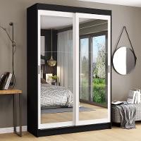 Guarda-roupa 2 Portas de Correr de Espelho 2 Gavetas Madesa - 3