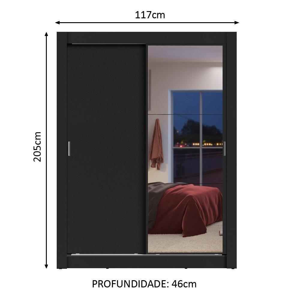 Guarda-roupa Solteiro Dallas 2 Portas de Correr Madesa - 5