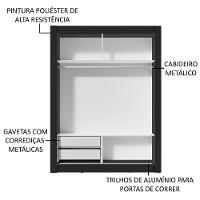 Guarda-roupa Solteiro Dallas 2 Portas de Correr Madesa - 3