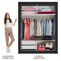 Guarda-roupa Solteiro Dallas 2 Portas de Correr Madesa