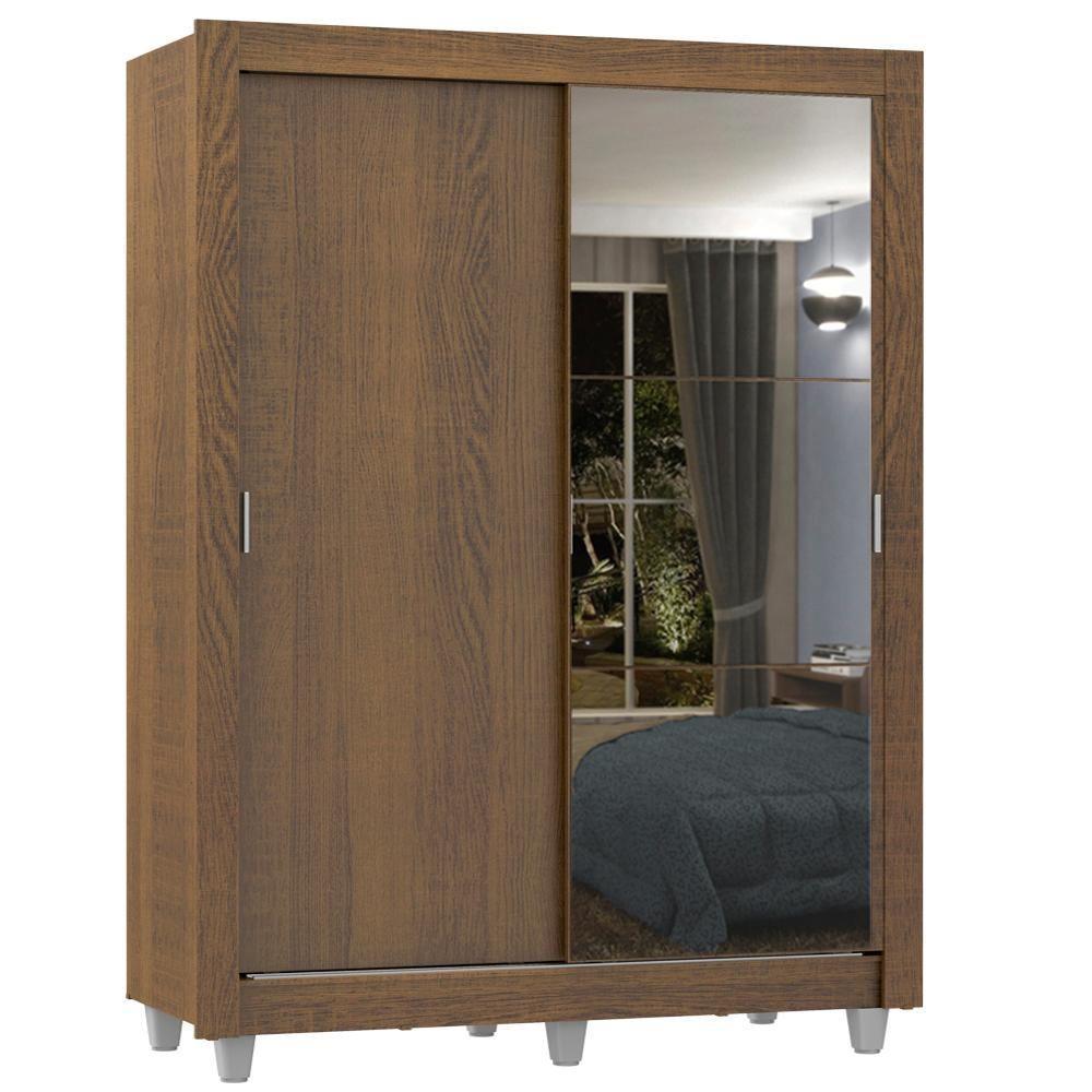 Guarda-Roupa Dallas 2 Portas de Correr 1 Espelho Madesa - 2