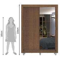 Guarda-Roupa Dallas 2 Portas de Correr 1 Espelho Madesa - 10