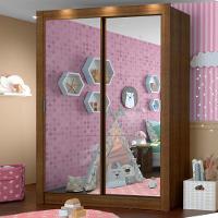 Guarda-roupa Infantil Madesa Enzo 2 Portas De Correr De Espelho - 1