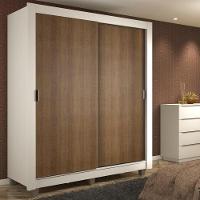 Guarda-Roupa Dallas 2 Portas de Correr Rustic/Branco Madesa - 1