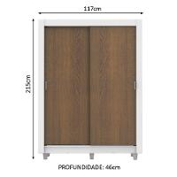 Guarda-Roupa Dallas 2 Portas de Correr Rustic/Branco Madesa - 7