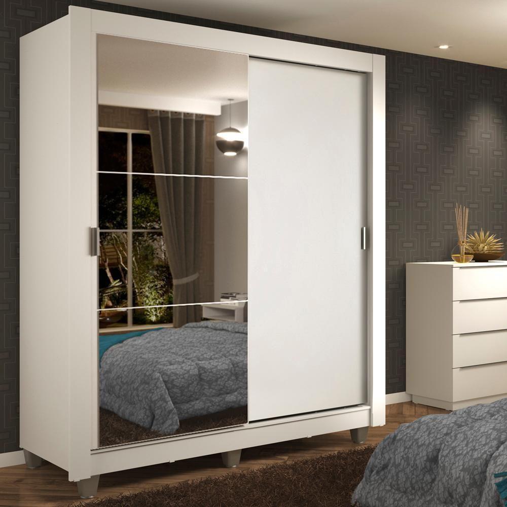 Guarda-Roupa Dallas 2 Portas de Correr 1 Espelho Madesa - 1