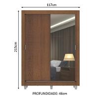 Guarda roupa Solteiro Madesa Denver 2 Portas Correr Espelho - 10