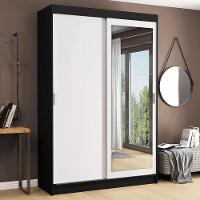 Guarda-roupa Solteiro Tokio 2 Portas de Correr com Espelho 2 Gavetas Madesa - 1