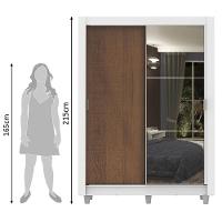 Guarda-Roupa Dallas 2 Portas de Correr 1 Espelho Madesa - 7