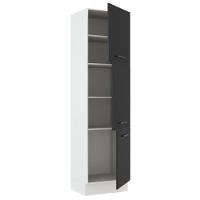 Paneleiro Madesa Agata 60cm 3 Portas Branco Preto - 3