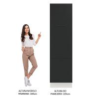 Paneleiro Madesa Agata 60cm 3 Portas Branco Preto - 8