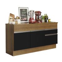 Balcão Pia Madesa Glamy 150Cm 2 Portas 2 Gaveta Rustic Preto - 1