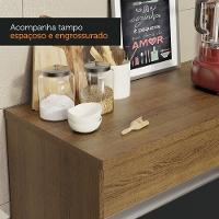 Balcão Pia Madesa Glamy 150Cm 2 Portas 2 Gaveta Rustic Preto - 10