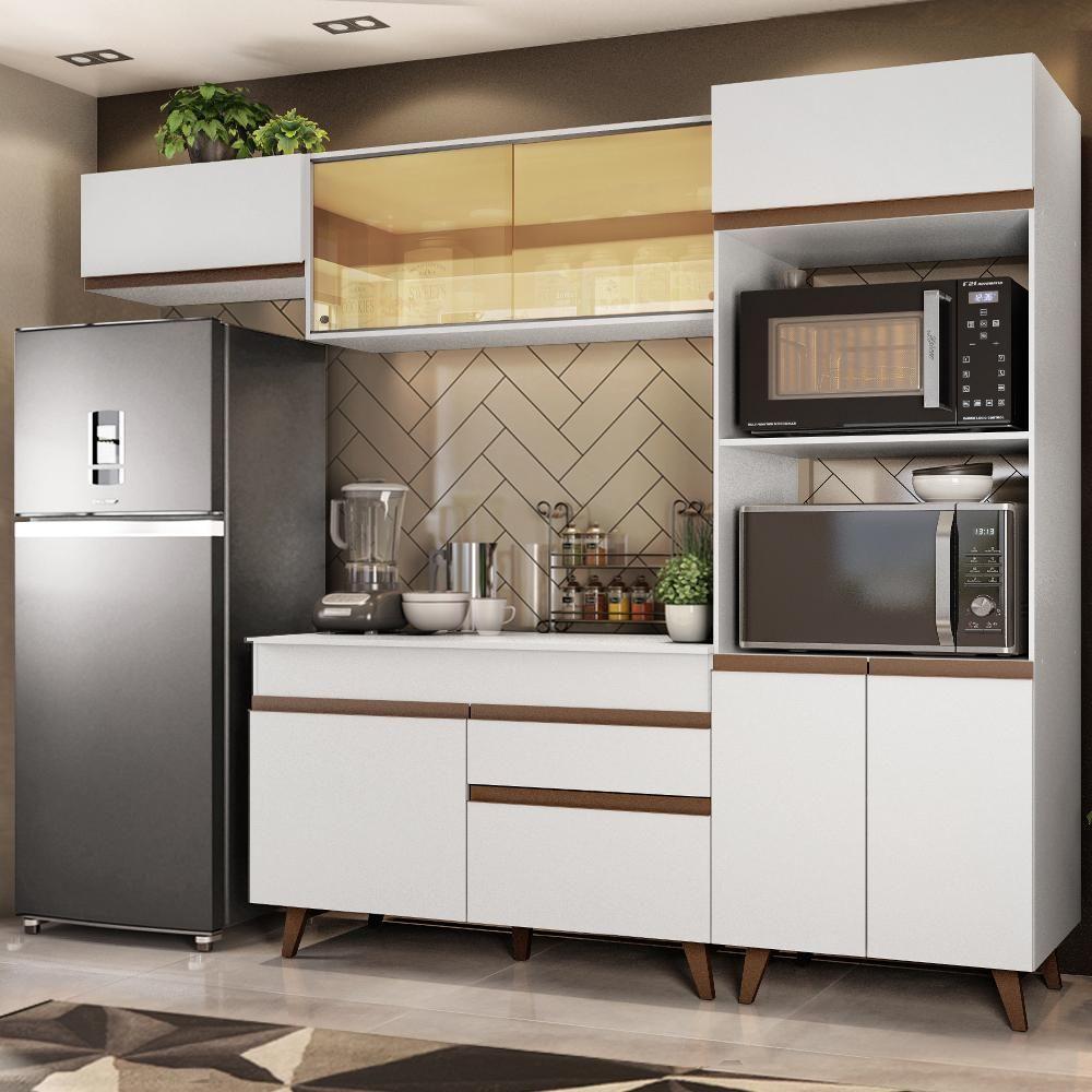 Cozinha Completa Reims com Armário e Balcão Branco Madesa - 1