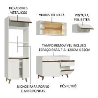 Cozinha Completa Reims com Armário e Balcão Branco Madesa - 5