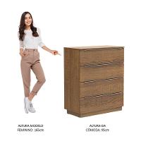 Cômoda 4 Gavetas Rustic - 6