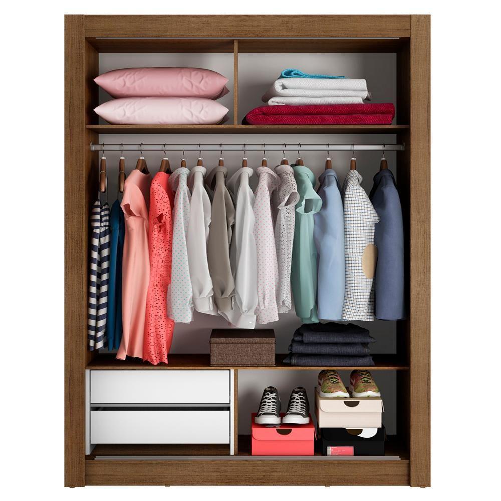 Guarda-roupa Solteiro Dallas 2 Portas 2 Gavetas Madesa - 6