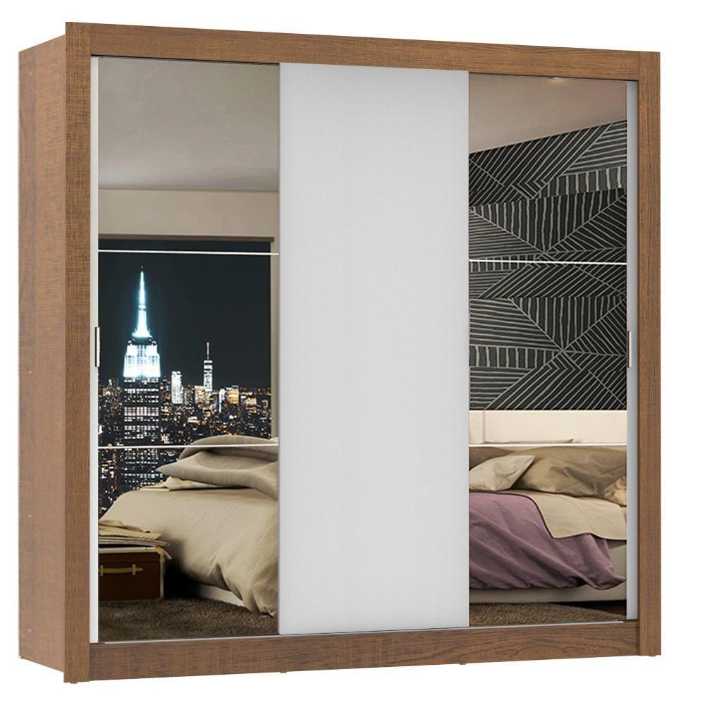 Guarda-roupa Casal Lyon 3 Portas de Correr Madesa - 2