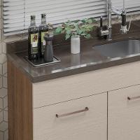 Balcão Gabinete De Pia 150 Cm 2 Portas E 2 Gavetas (sem Tampo E Pia) Rustic/crema Agata Madesa