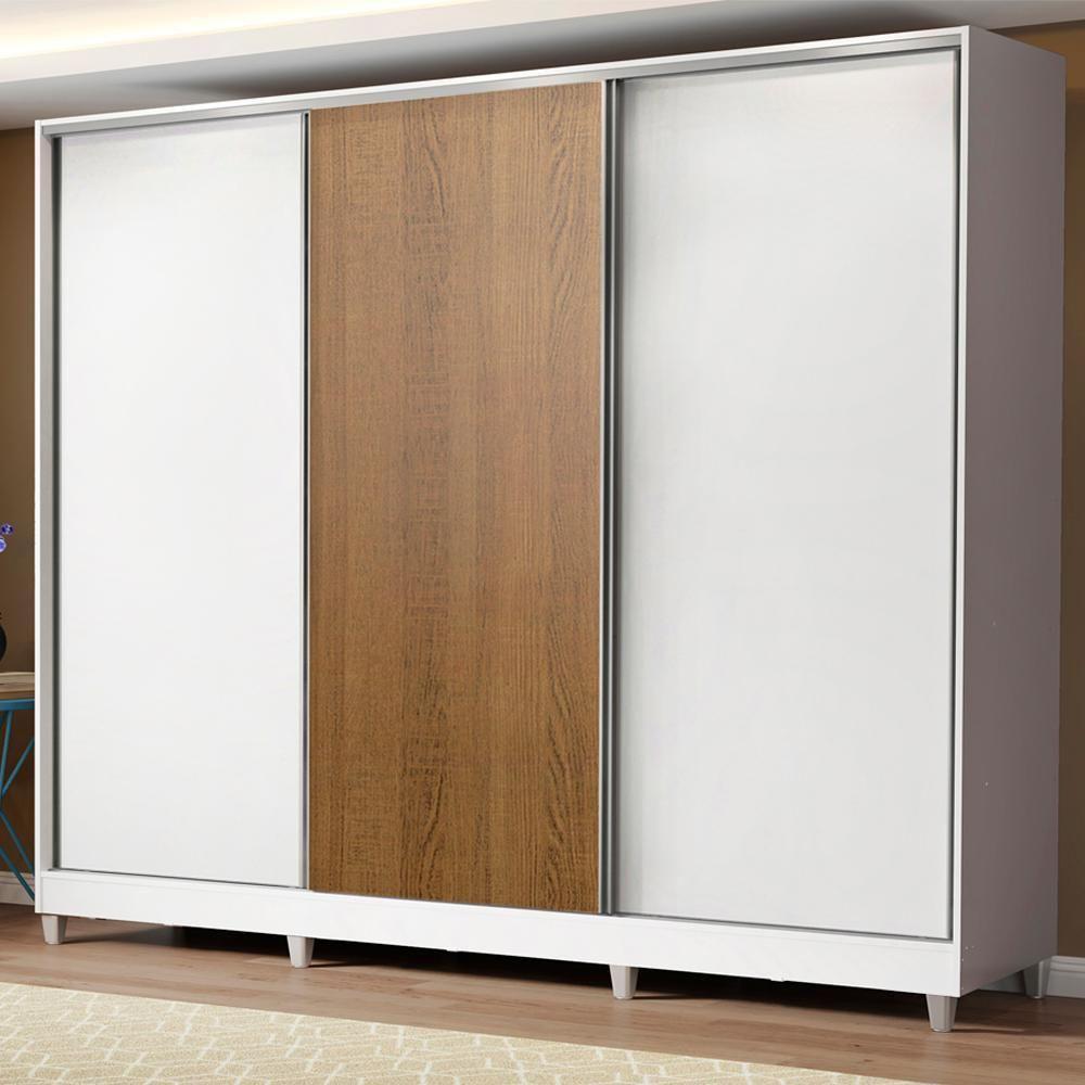 Guarda-Roupa Royale 100% MDF 3 Portas de Correr 8 Pés Madesa - 1