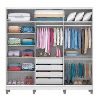 Guarda-Roupa Royale 100% MDF 3 Portas de Correr 8 Pés Madesa