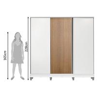 Guarda-Roupa Royale 100% MDF 3 Portas de Correr 8 Pés Madesa - 10
