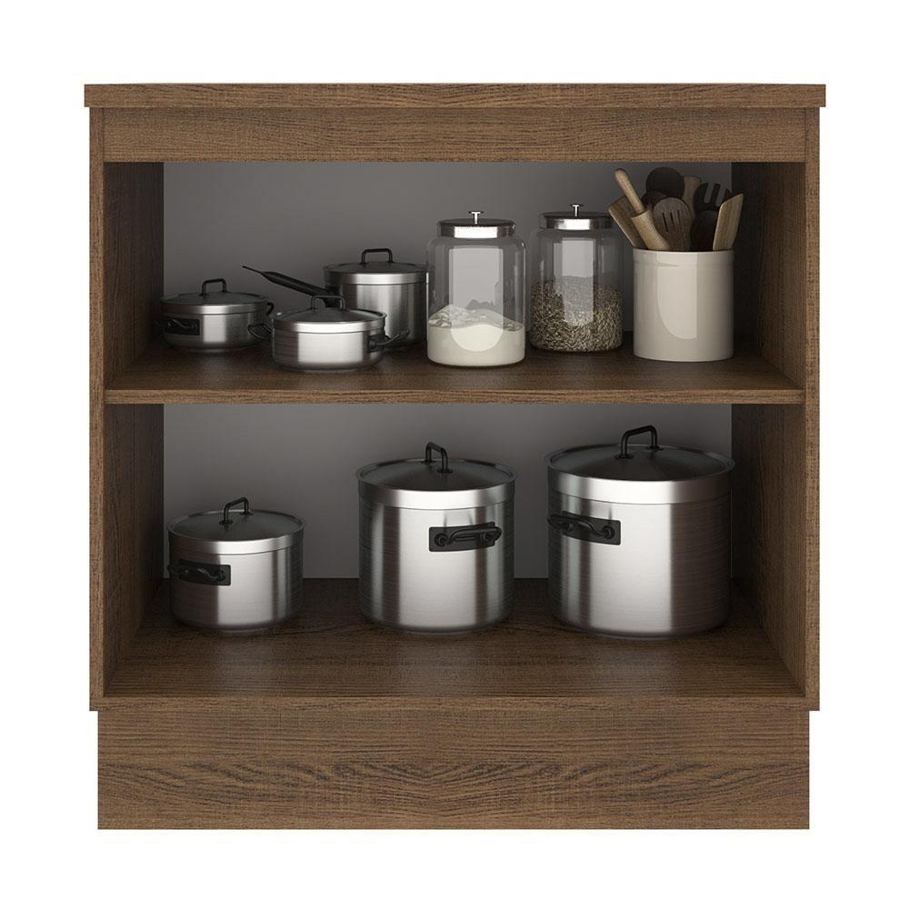 Balcão 80 Cm 2 Portas Rustic/crema Agata Madesa Rustic/crema - 9