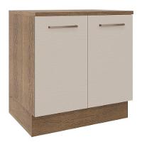 Balcão 80 Cm 2 Portas Rustic/crema Agata Madesa Rustic/crema - 1