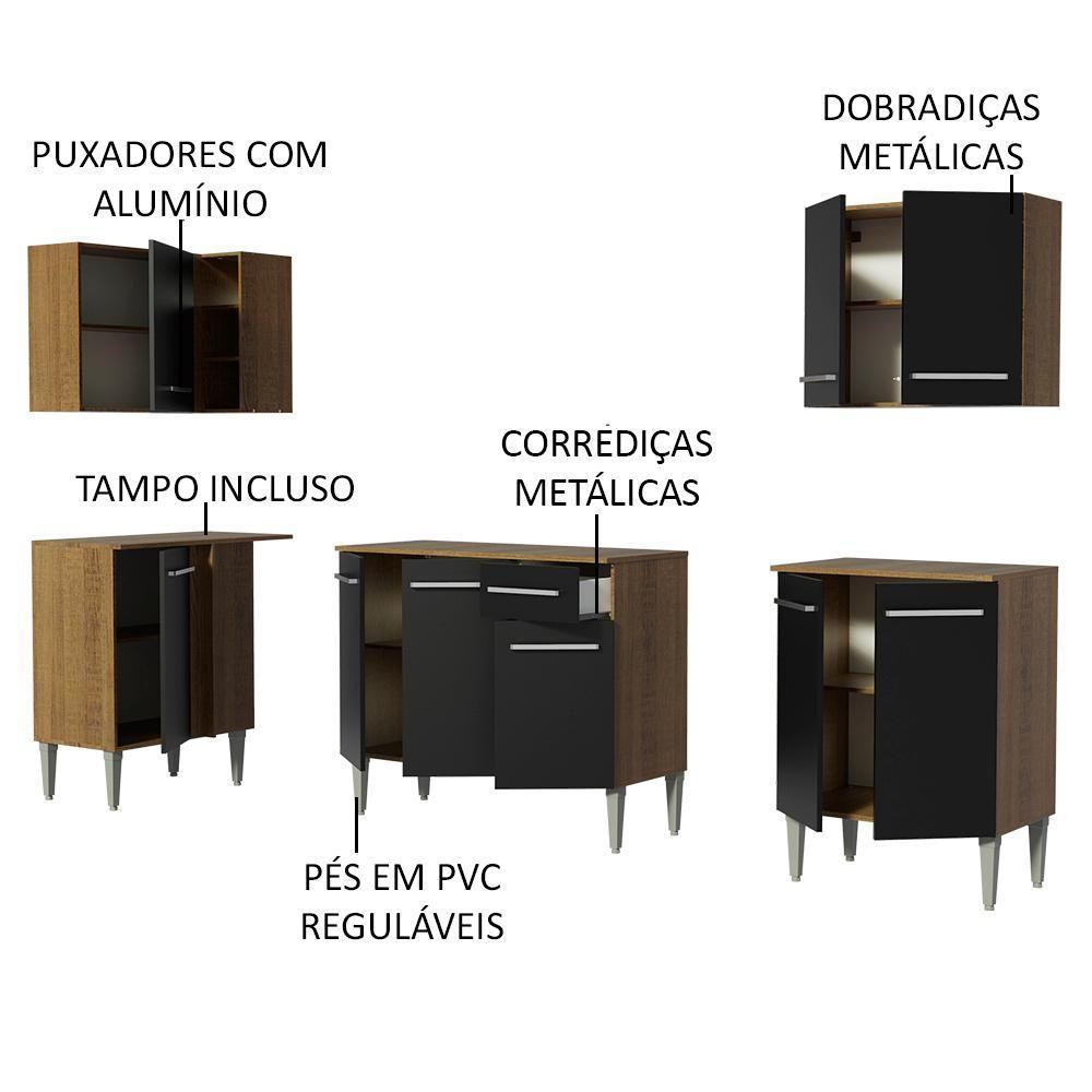 Cozinha Completa de Canto Emilly Open Madesa - 5