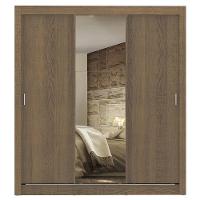 Guarda Roupa Lyon 3 Portas de Correr 1 Espelho Rustic Madesa - 2