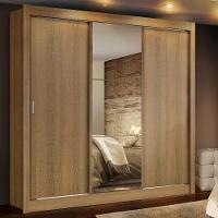 Guarda Roupa Lyon 3 Portas de Correr 1 Espelho Rustic Madesa - 8