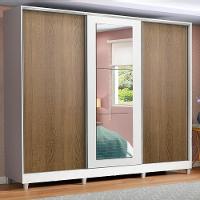 Guarda Roupa Casal 100%Mdf Madesa Eros 3 Portas De Correr - 1