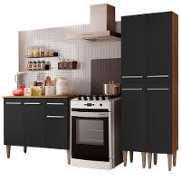 Cozinha Compacta Madesa Balcão e Paneleiro Rustic/preto - 2