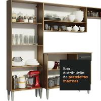 Cozinha Compacta Madesa Balcão e Paneleiro Rustic/preto - 5