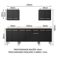 Cozinha Completa Emilly King com Balcão e Armário Madesa - 5