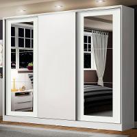 Guarda-roupa Casal Eros 3 Portas de Correr com Espelhos Madesa  - 1