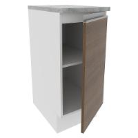 Balcão Glamy 35cm 1 Porta Branco e Rustic Madesa
