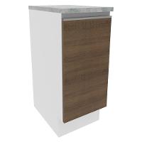 Balcão Glamy 35cm 1 Porta Branco e Rustic Madesa - 5