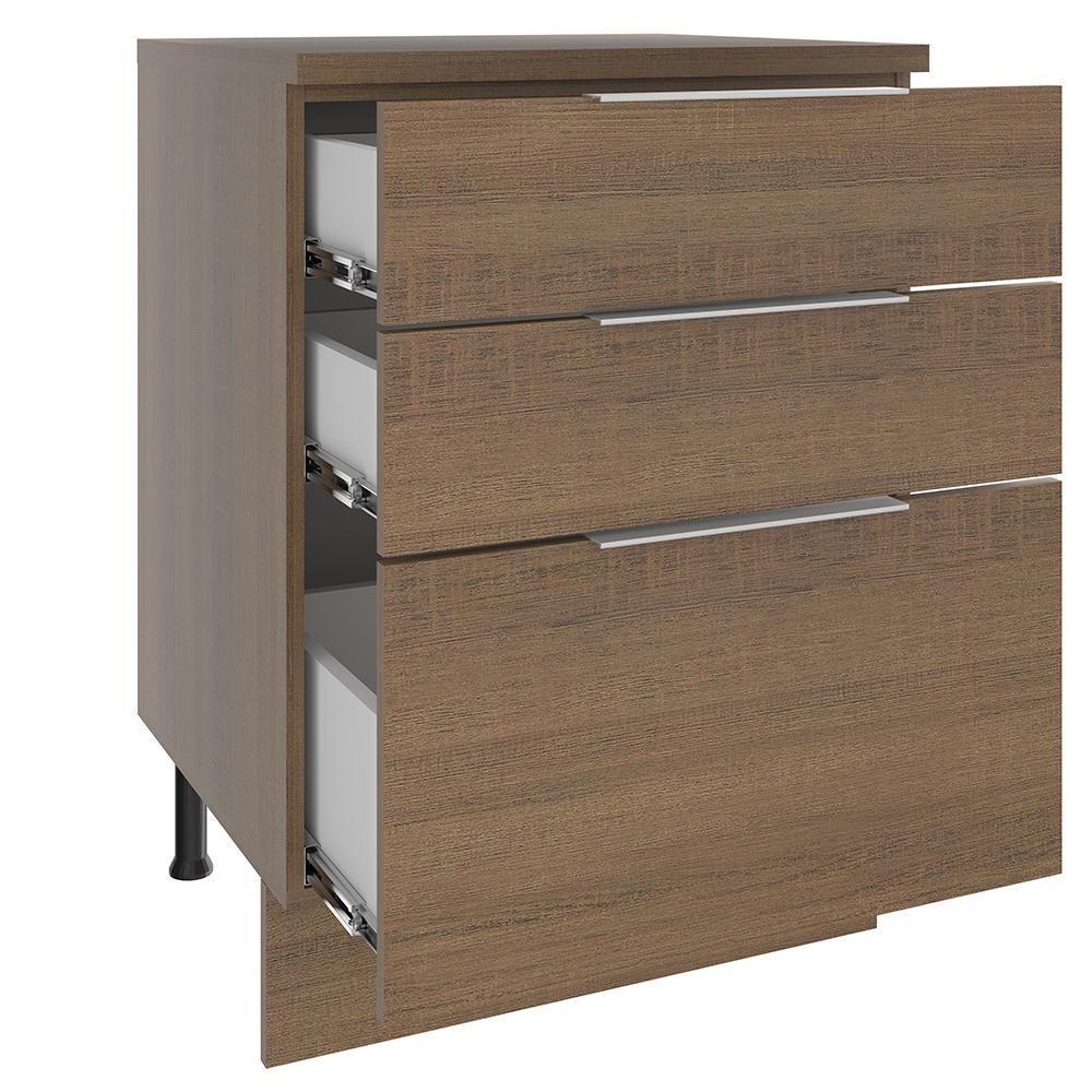 Balcão Stella 3 Gavetas Rustic Madesa - 2