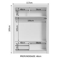 Guarda-roupa Infantil Bento 2 Pts de Correr Madesa