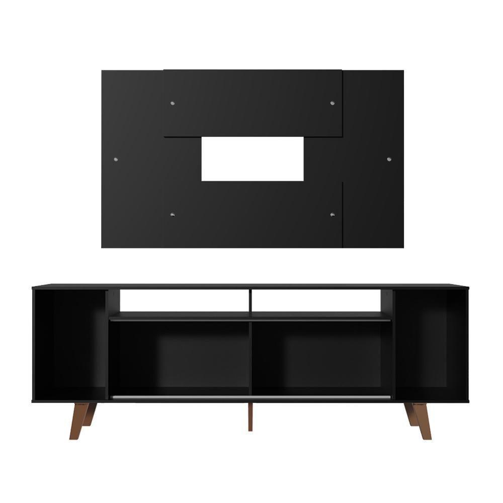 Rack Madesa e Painel Para Tv Até 58" com Pés Preto 8nd8 - 3
