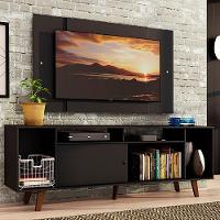 Rack Madesa e Painel Para Tv Até 58" com Pés Preto 8nd8 - 1