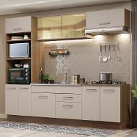 Armário De Cozinha Completa 270cm Rustic/crema Agata Madesa 03 Rustic/crema - 1