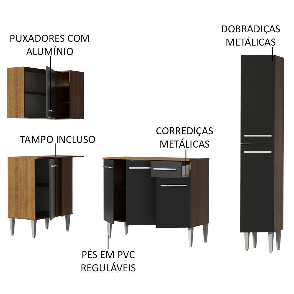 Cozinha Completa de Canto Emilly Madesa - 4