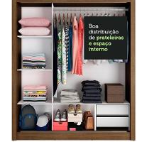 Guarda-roupa Casal Lyon Rustic 3 Portas de Correr Madesa - 10