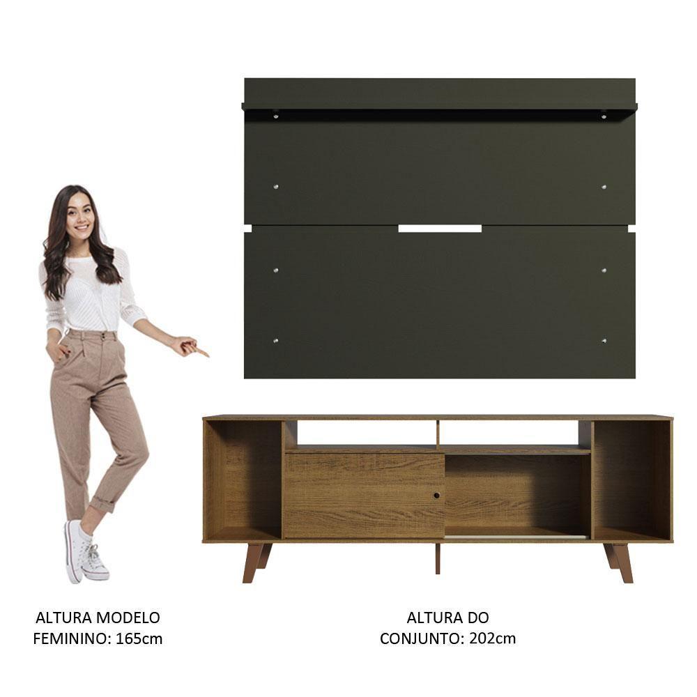 Rack Madesa Cancun com Pés e Painel para Tv Até 65 Polegadas - 6