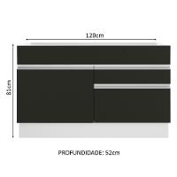 Balcão de Pia Glamy 1 Porta Madesa - 6