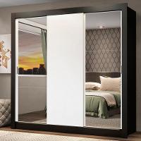 Guarda Roupa Casal Mônaco 3 Portas de Correr Espelhos Madesa - 4